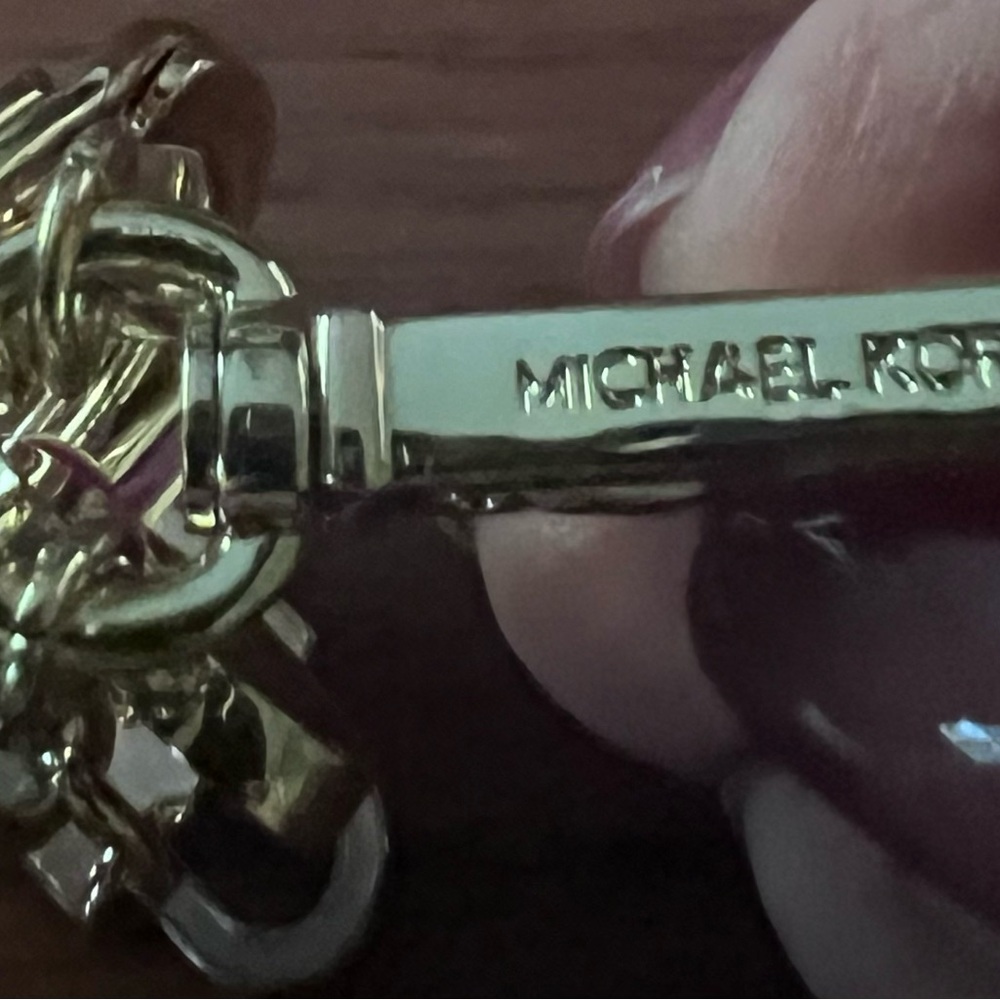 Michael Kors Gold Keychain with Pink Accents - Picture 4 of 5